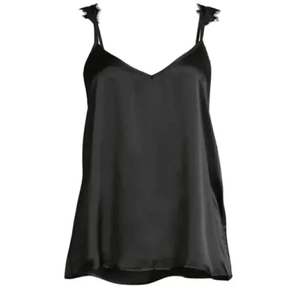 NEW Maison du Soir Grace 100% Silk Tank in Black, Size Extra Small XS - Picture 1 of 5